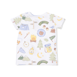 Camping Blue - Short Sleeve Loungewear Set