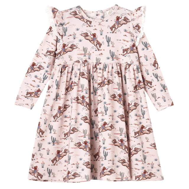 Prairie Princess Girl's Western Cowgirl Bamboo Dress - HoneyBug 