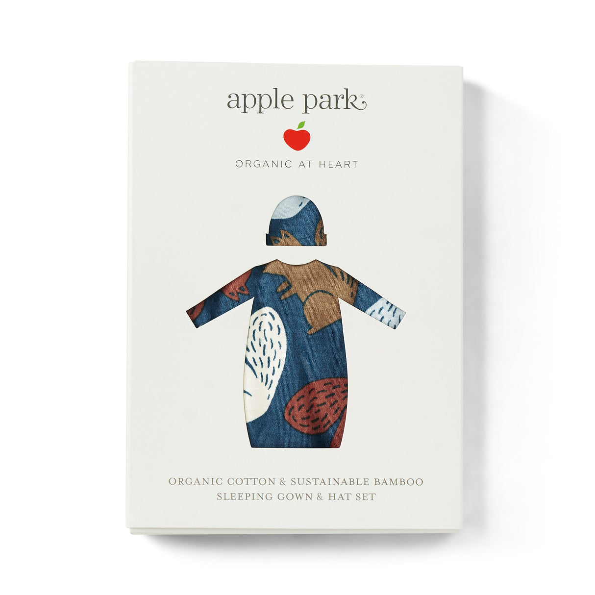 Bamboo Blend Hat & Sleepgown Set - Squirrel Scurry