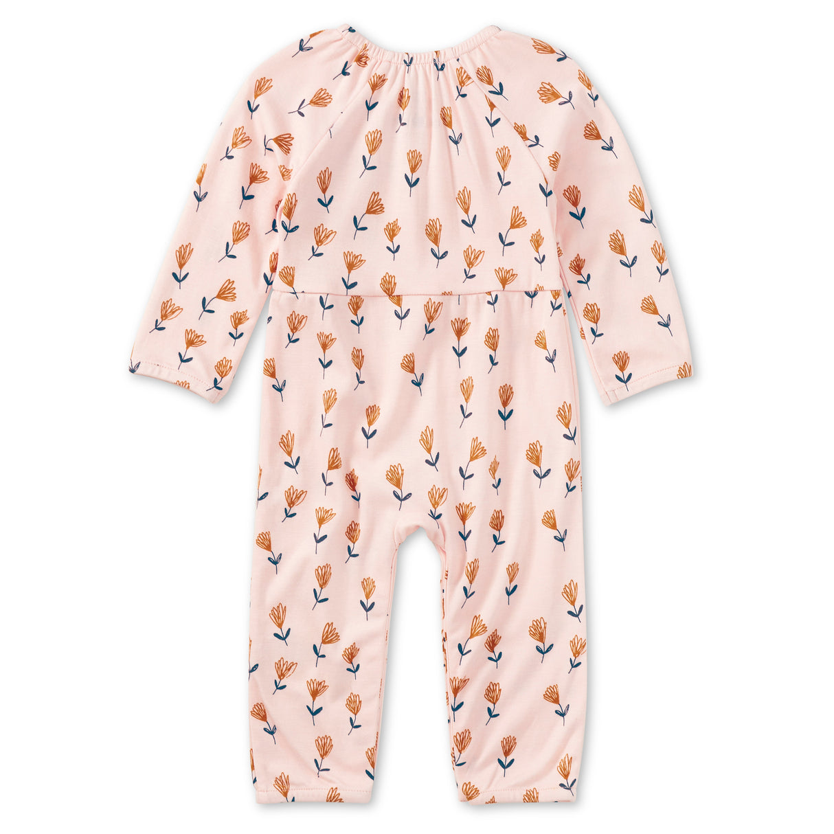 Bamboo Blend L/S Gathered Romper - Wild at Heart