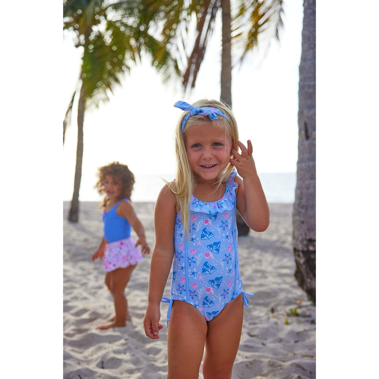 Starfish Azure One Piece Swimsuit - HoneyBug 