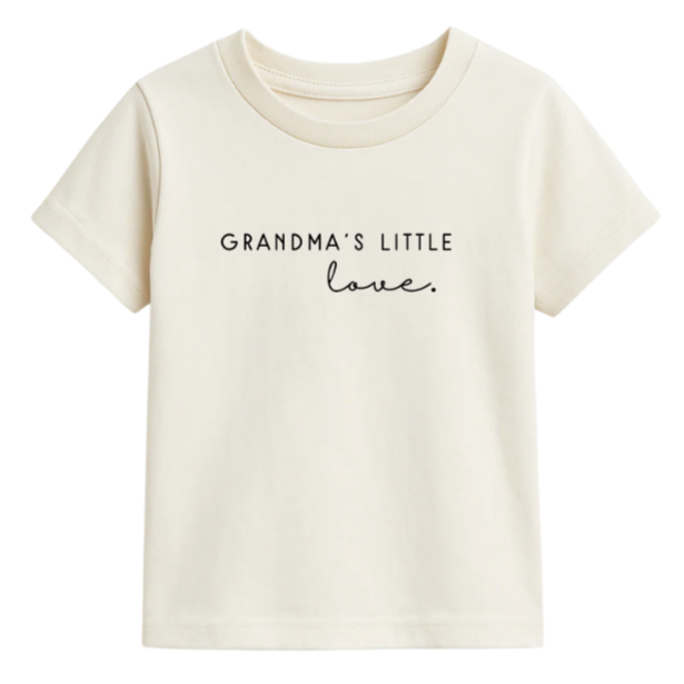 Kids Graphic Tee | Grandma's Little Love | Organic Cotton - HoneyBug 