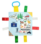 Michigan State Tag Toy Crinkle Square That Teaches Facts