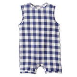 Picnic Plaid Soft Bamboo Sleeveless Baby Romper