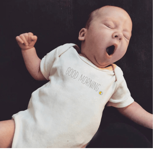 graphic bodysuit | good morning - HoneyBug 