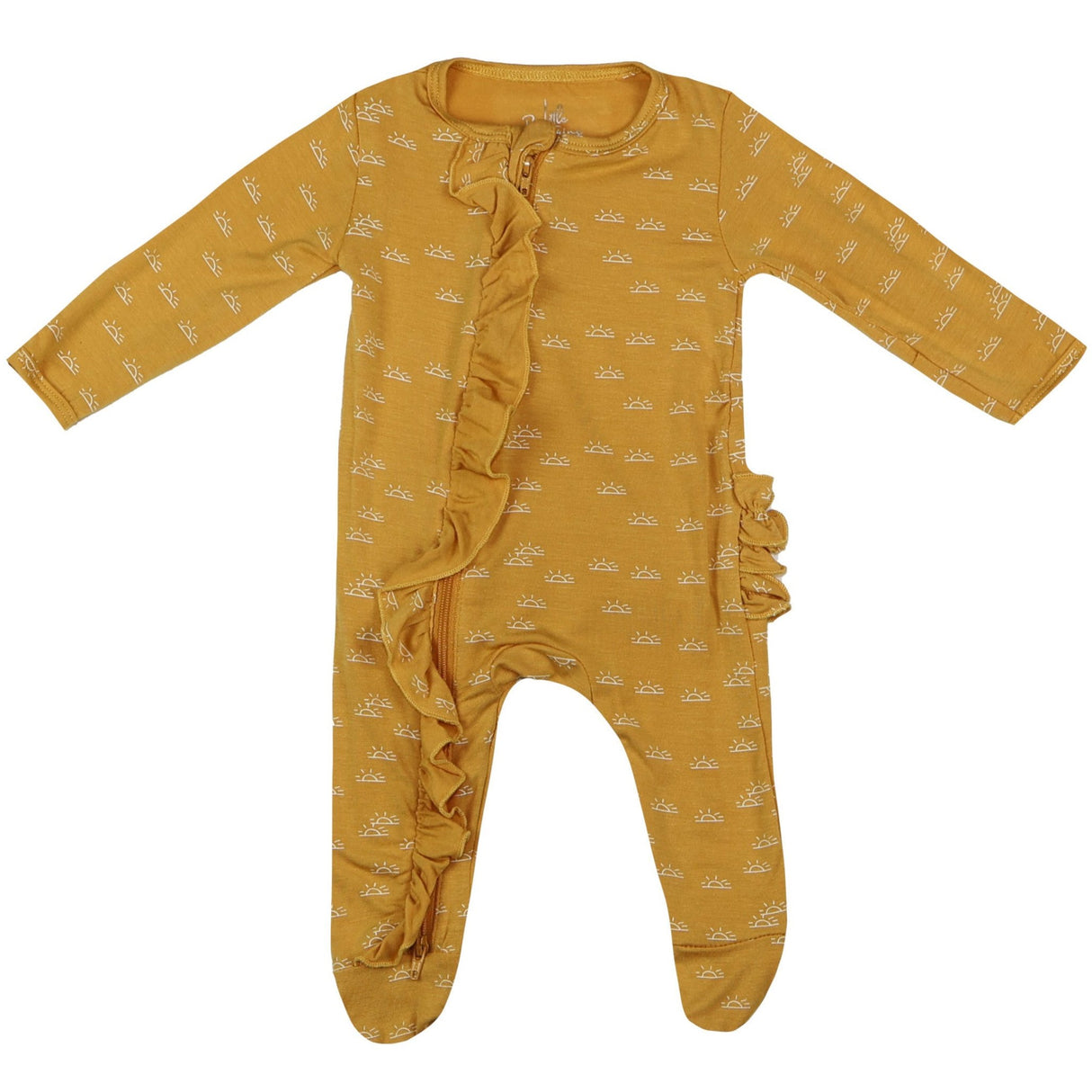 Ruffle 2 Way Zip Romper - Sunshine