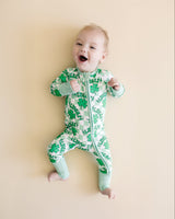 Bamboo Zip Romper | Lucky Shamrock - HoneyBug 