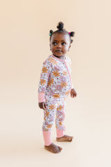 Bamboo Zip Romper | Retro Garden - HoneyBug 