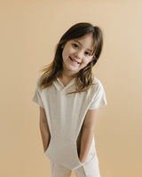 Cargo Shorts Set | Oatmeal - HoneyBug 