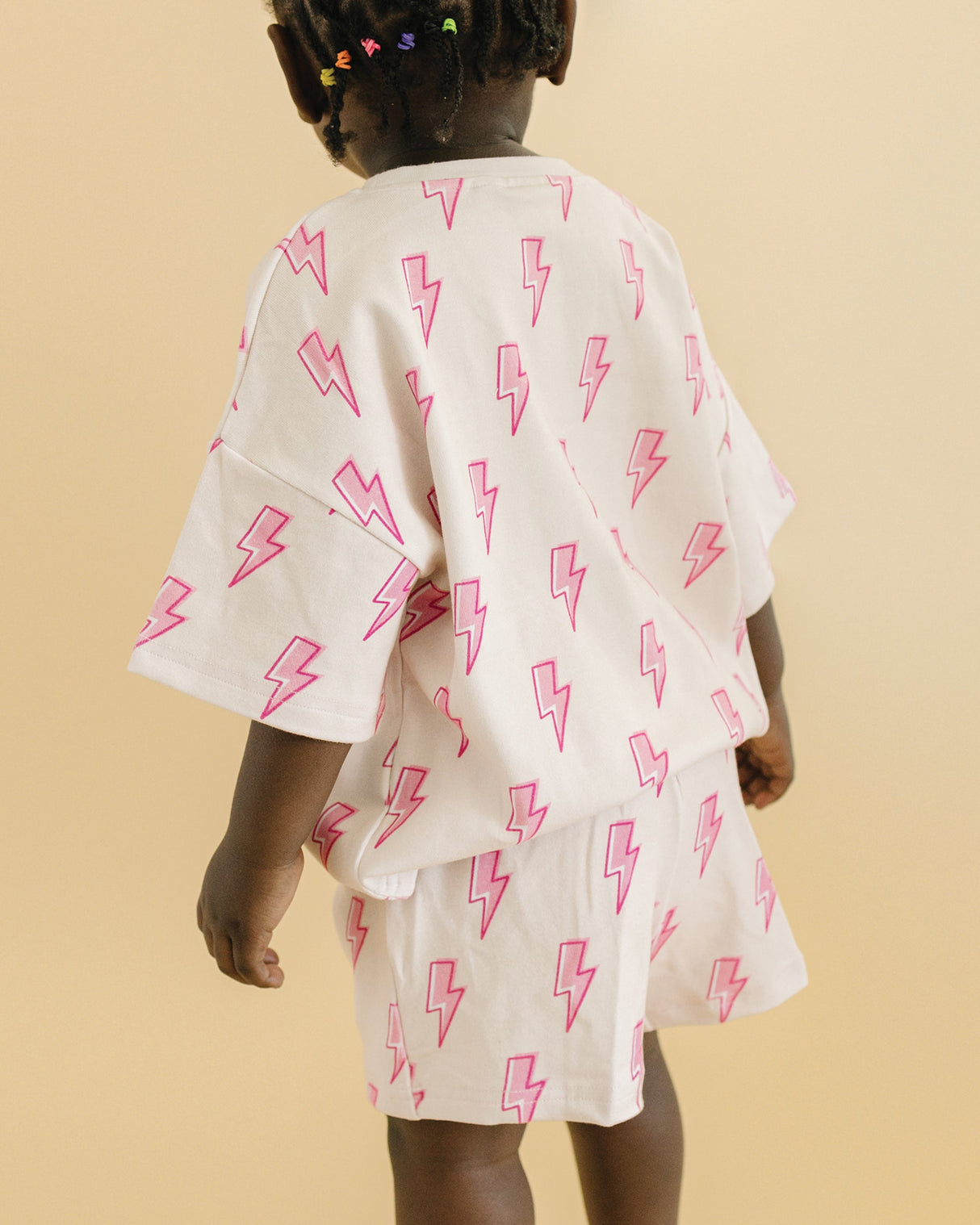 Shorts Set | Pink Bolts - HoneyBug 
