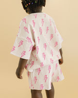 Shorts Set | Pink Bolts - HoneyBug 