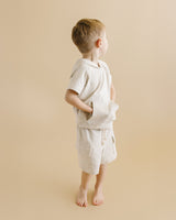 Cargo Shorts Set | Oatmeal - HoneyBug 