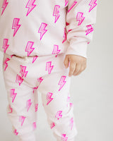 Jogger Set | Pink Bolts - HoneyBug 