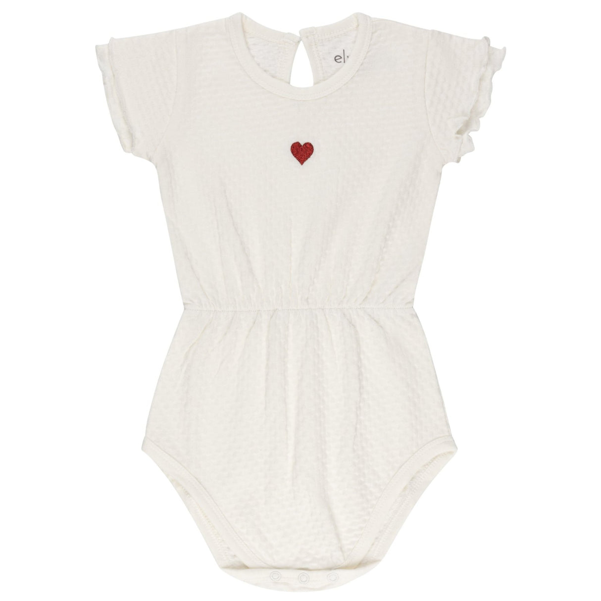 Cotton - Embroidered Heart and Star Collection-Romper - HoneyBug 