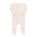 Cotton - Printed Floral - Footies - HoneyBug 