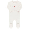 Cotton - Embroidered Heart and Star Collection - Footie - HoneyBug 