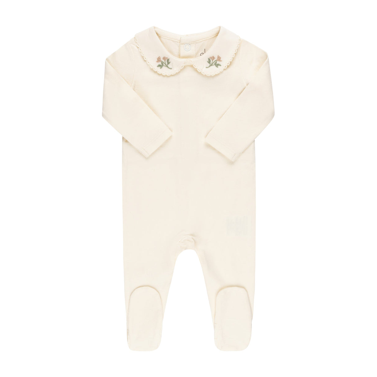 Jersey Cotton -Embroidered Collar Collection- Footies - HoneyBug 