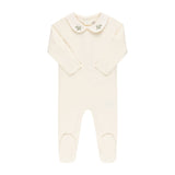 Jersey Cotton -Embroidered Collar Collection- Footies - HoneyBug 