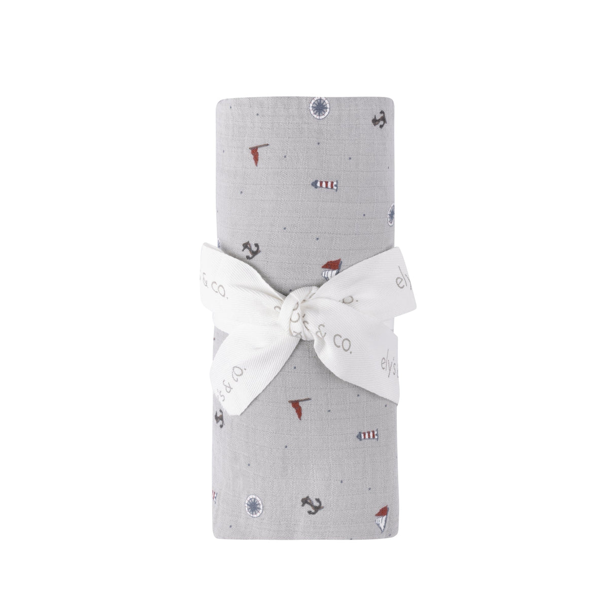 Cotton Muslin Swaddle - Printed Nautical Collection