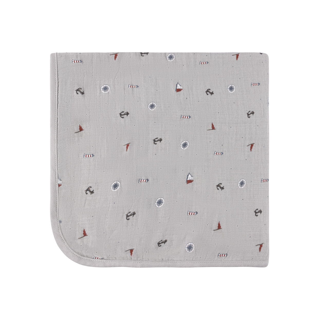 Cotton Muslin Swaddle - Printed Nautical Collection