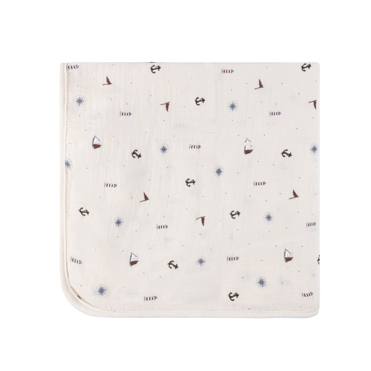 Cotton Muslin Swaddle - Printed Nautical Collection