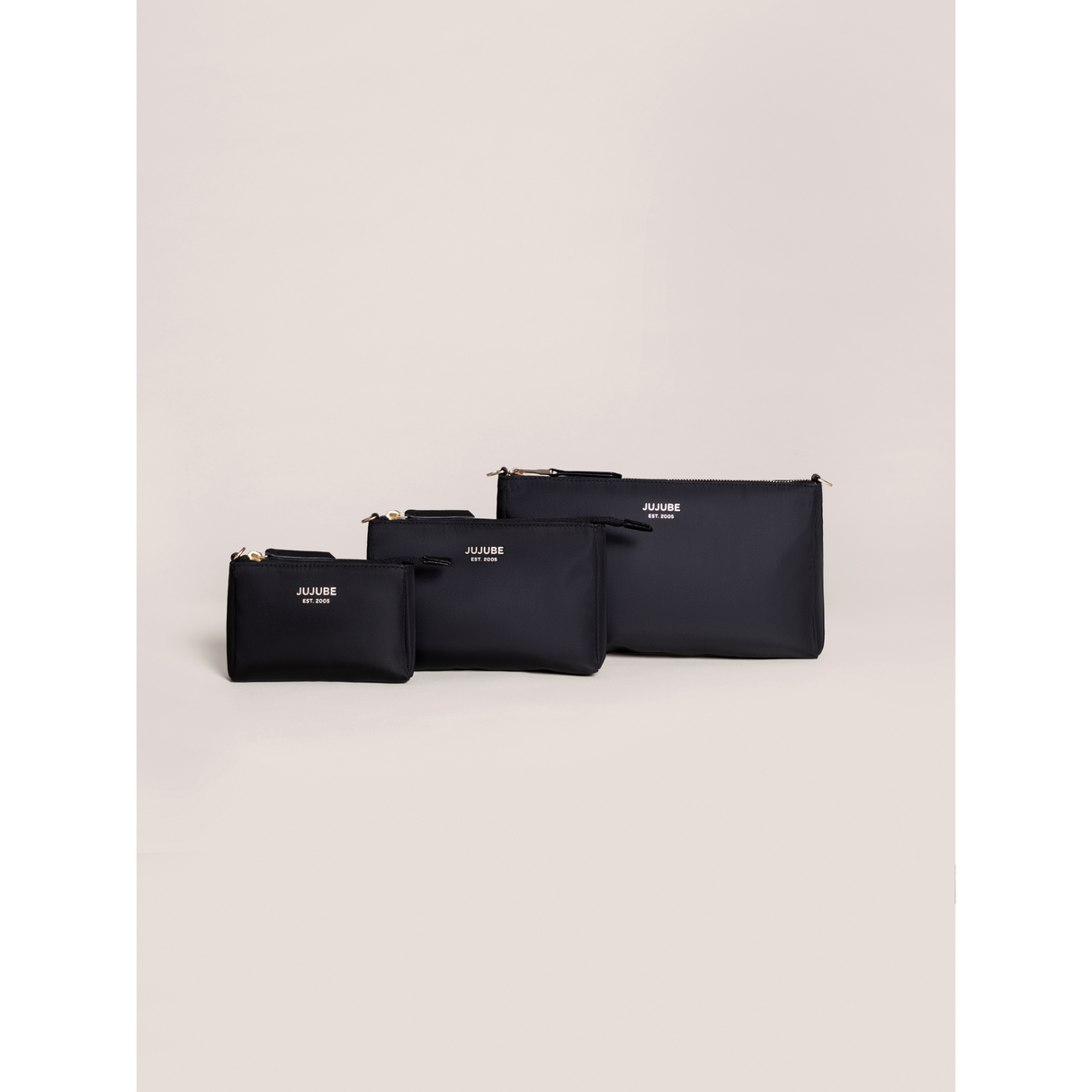 3-piece Pouch Set Black - HoneyBug 