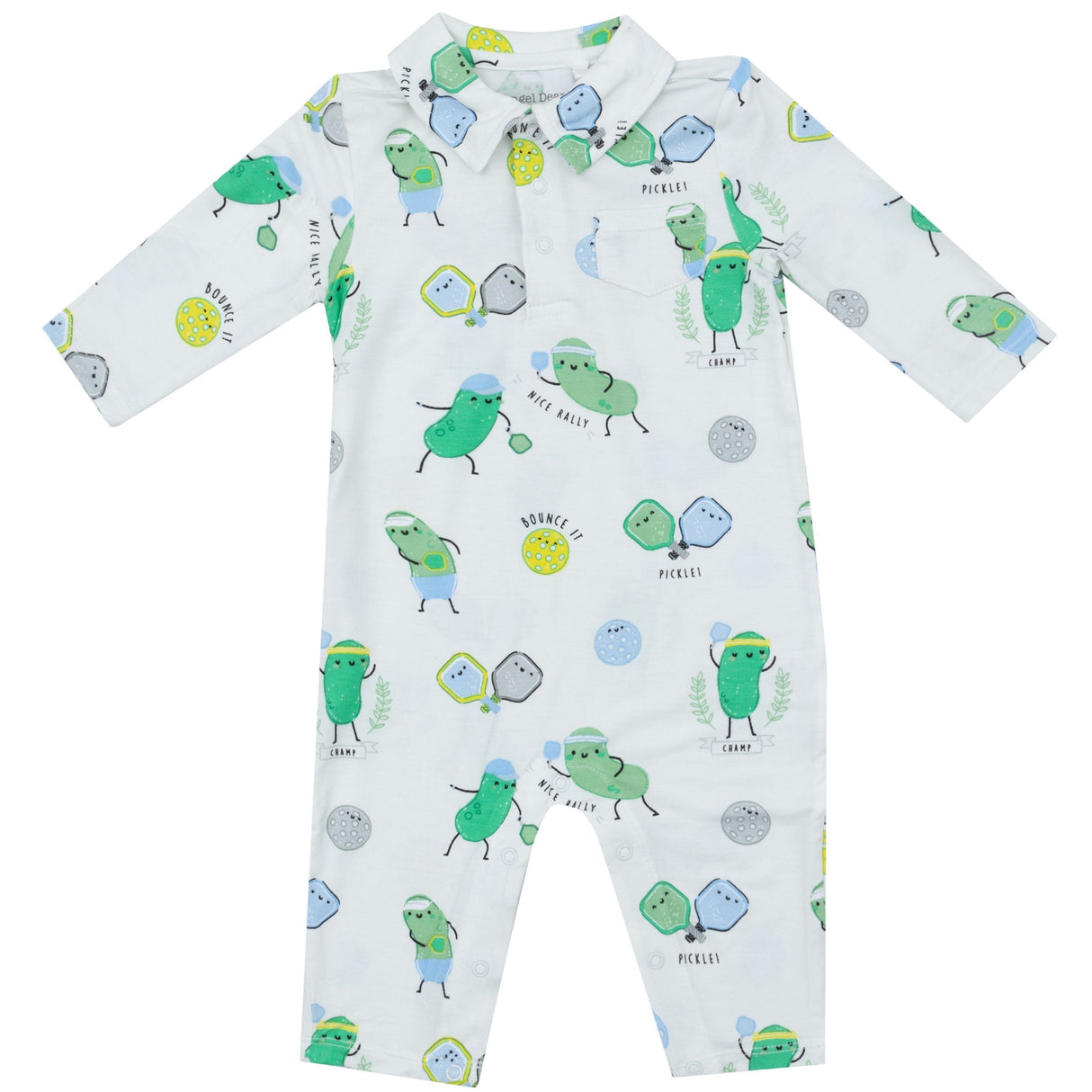 Polo Romper - Pickleball Blue