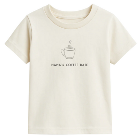 Mama's Coffee Date - Organic Cotton Kids Graphic Tee - HoneyBug 