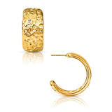 Robbie Hammered Hoop Earring - HoneyBug 