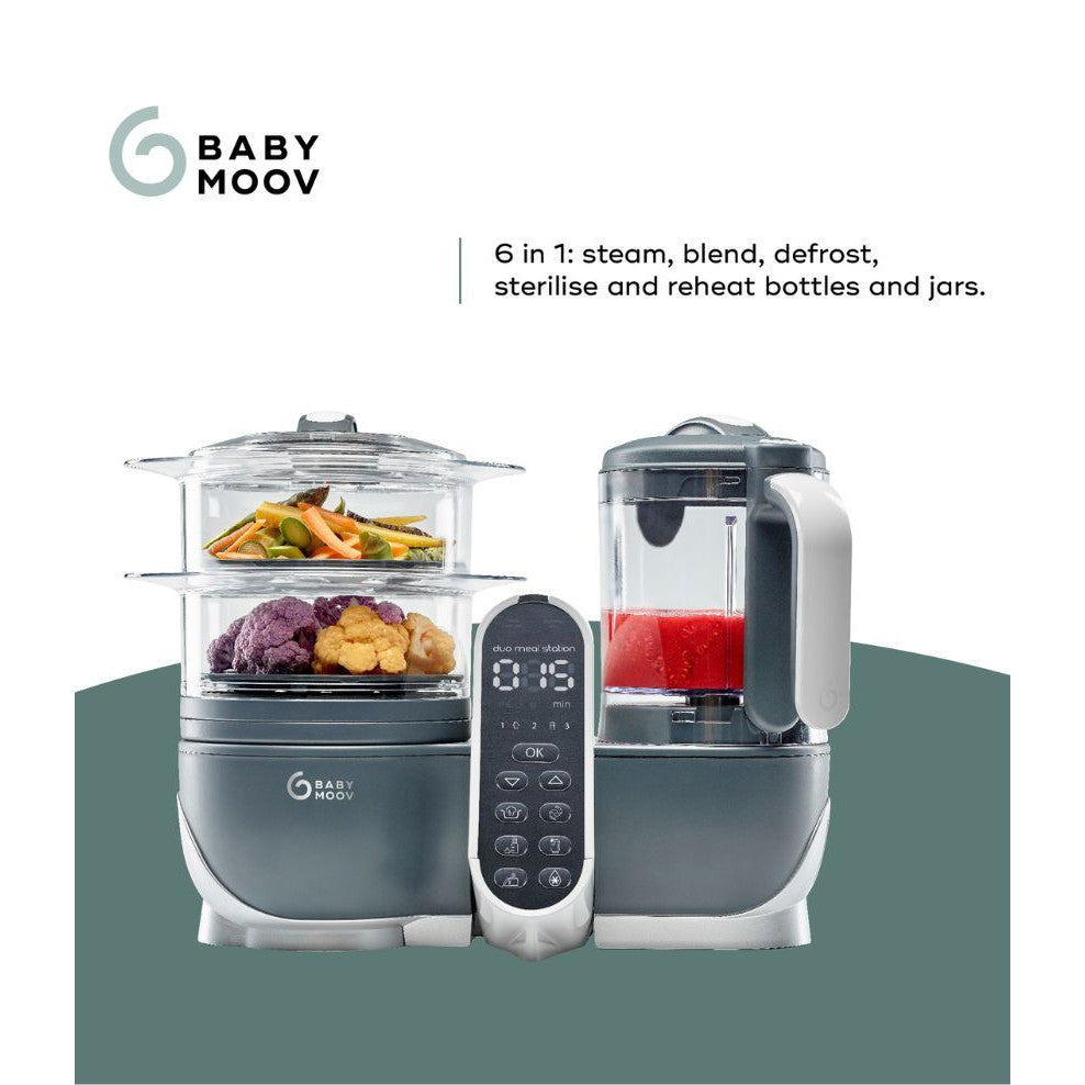 Duo Meal Station Baby Food Maker + 4 Free Food Containers - HoneyBug 