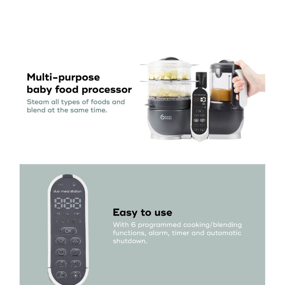 Duo Meal Station Baby Food Maker + 4 Free Food Containers - HoneyBug 