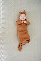 Desert Sage Muslin Crib Sheet - HoneyBug 