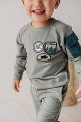 Boy's Raglan Sweatshirt - HoneyBug 