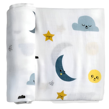 Moon & Stars Bamboo Swaddle - HoneyBug 