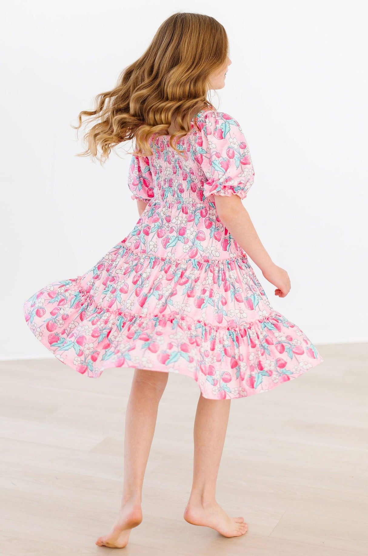 Strawberry Shortcake Smocked Ruffle Dress