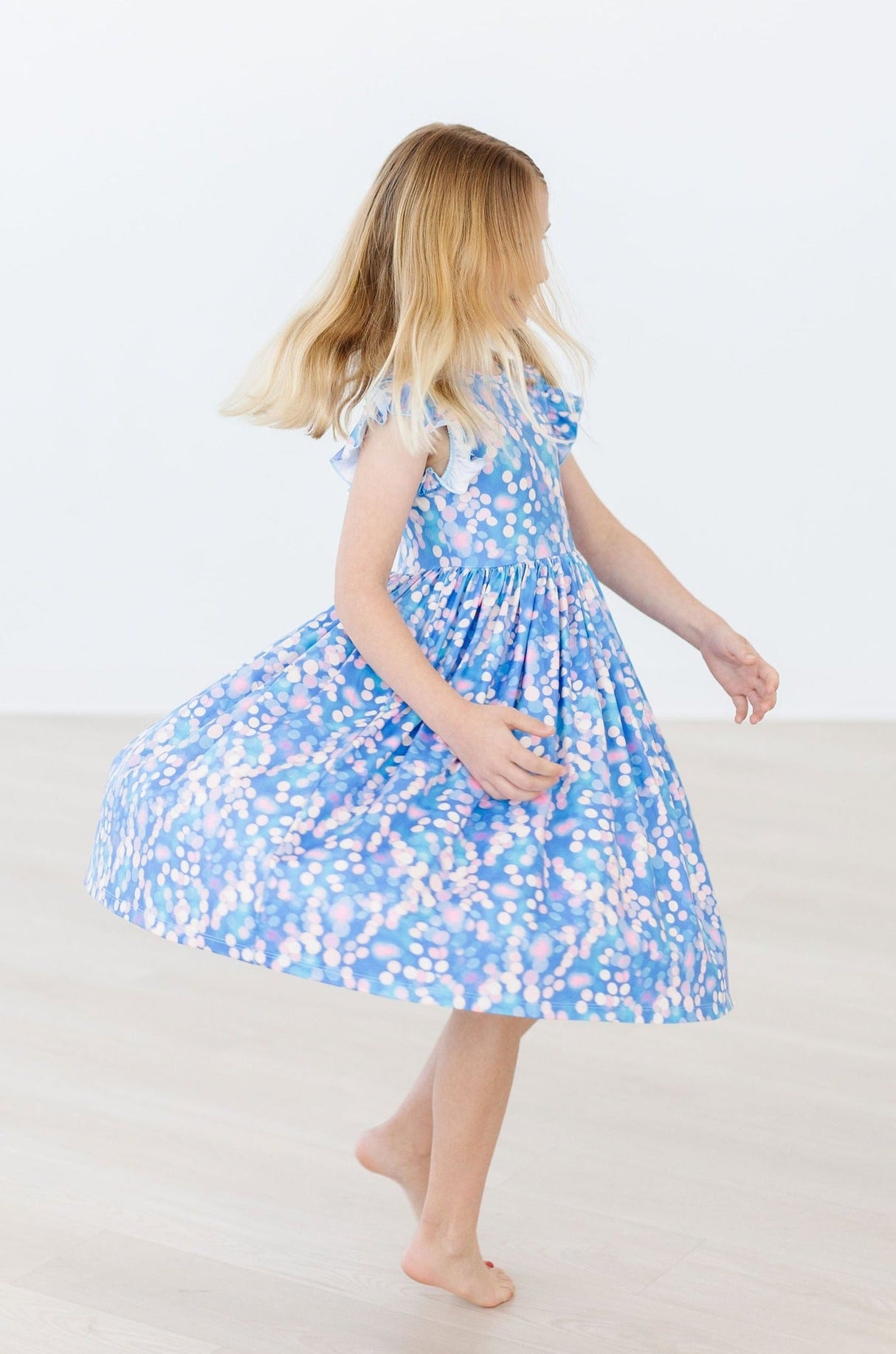 Shimmer & Shine Flutter Sleeve Twirl Dress