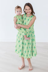 Neon Lightning Tank Twirl Dress