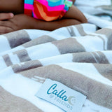 The Kenzie Beach Towel - Brush Stripes