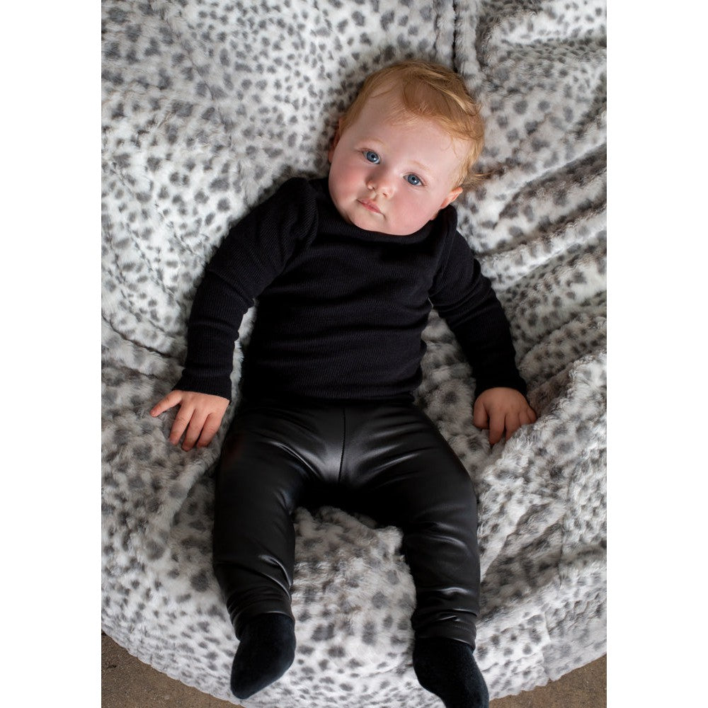 Leather Leggings, Black - HoneyBug 