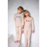 Braided Waffle Love Loungewear Set, Girl - HoneyBug 