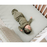 Sage Bamboo Stretch Crib Sheet - HoneyBug 