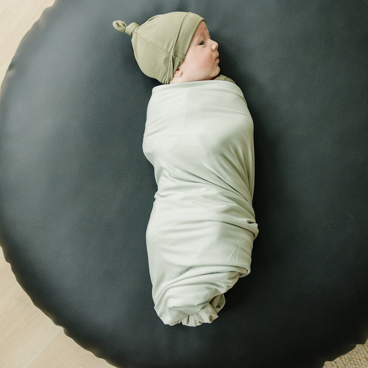 Sage Bamboo Stretch Swaddle - HoneyBug 
