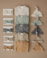 Cafe Organic Ribbed Newborn Knot Hat - HoneyBug 