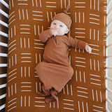Mustard Mudcloth Muslin Crib Sheet - HoneyBug 