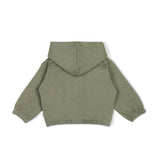 Organic Fleece Hooded Jacket - Olive