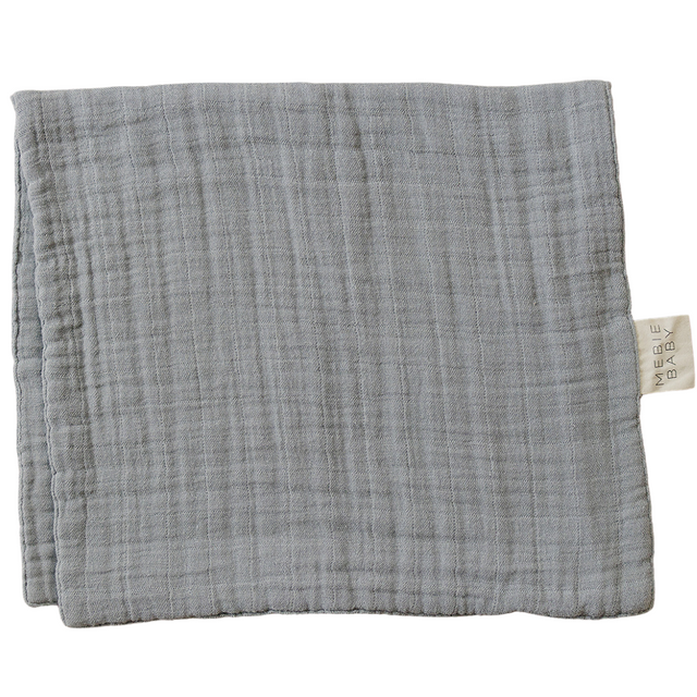 Dusty Blue Muslin Burp Cloth - HoneyBug 
