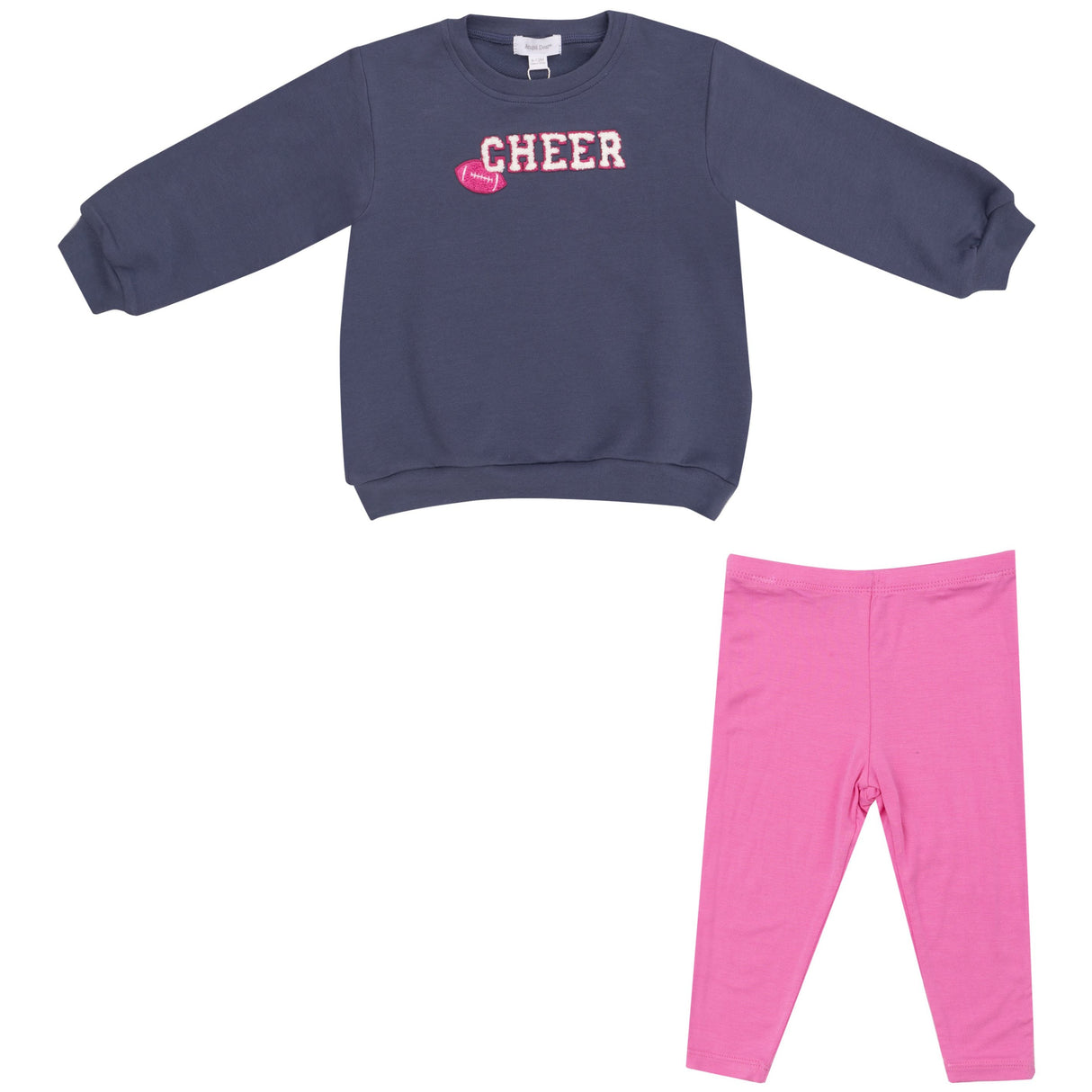 Puffy Oversized Sweatshirt & Pink Rib Legging - Footballs  French Terry