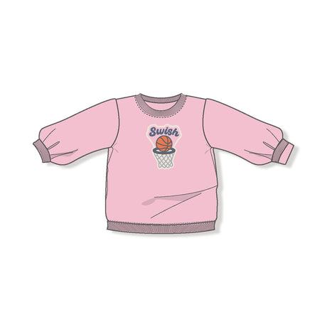 Pink Oversized Sweatshirt - HoneyBug 