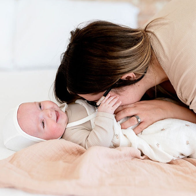 2 Pack Cotton Muslin Swaddle Blanket - Pink Pear & Solid Pink