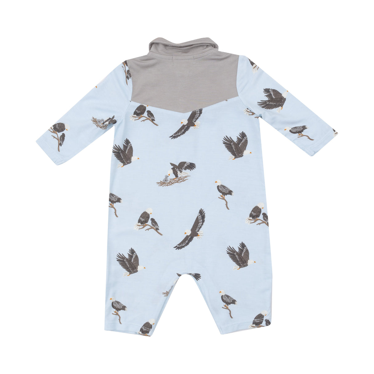 L/S CowBoy Romper - Bald Eagles